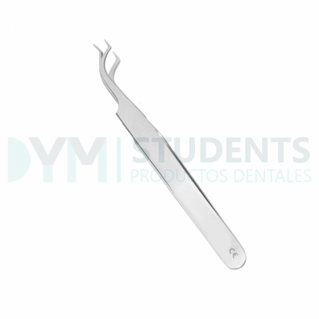 Pinza coloca tubos de ortodoncia de acero.