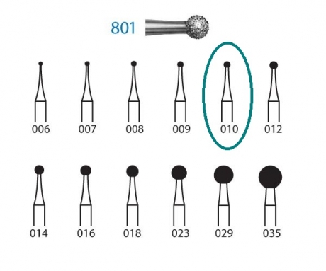 FRESA BOLA 801 TAMAÑO 010
