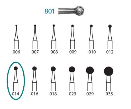 FRESA BOLA 801 TAMAÑO 014