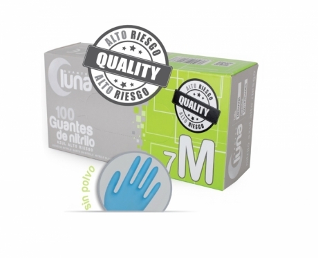 GUANTES NITRILO SIN POLVO 100U