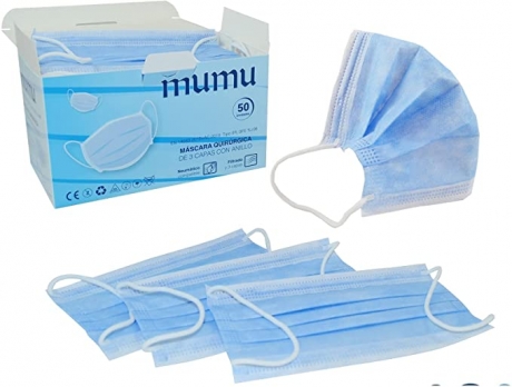 50 MASCARILLAS QUIRURGICAS IIR 50U.