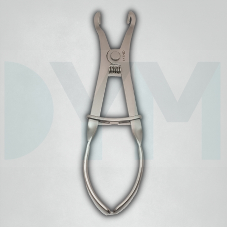 Pinza portaclamps Rubber dam de acero de 17cm