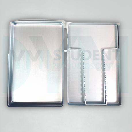 BANDEJA GUARDAR/DESINFECTAR INSTRUMENTAL C/tapa Gris 284x183