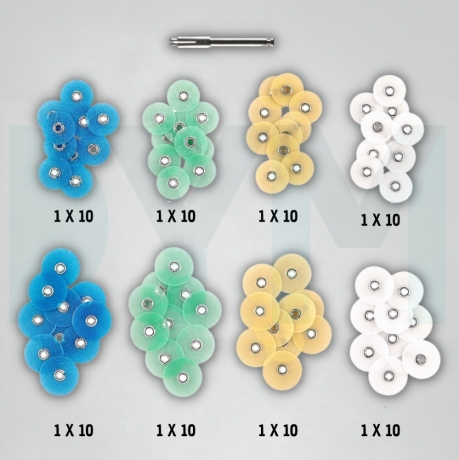 KIT 80 DISCOS PULIDO + MANDRIL